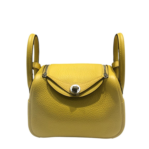 エルメス HERMES リンディミニ W刻 ジョーヌナプル トリヨン レディース ショルダーバッグ