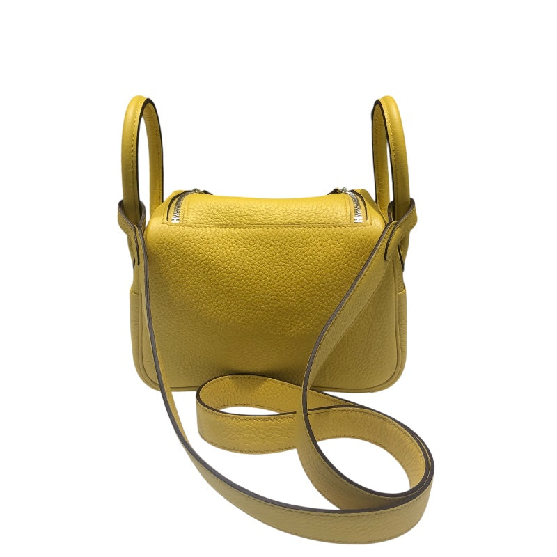 エルメス HERMES リンディミニ W刻 ジョーヌナプル トリヨン レディース ショルダーバッグ