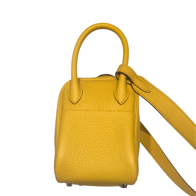 エルメス HERMES リンディミニ W刻 ジョーヌナプル トリヨン レディース ショルダーバッグ