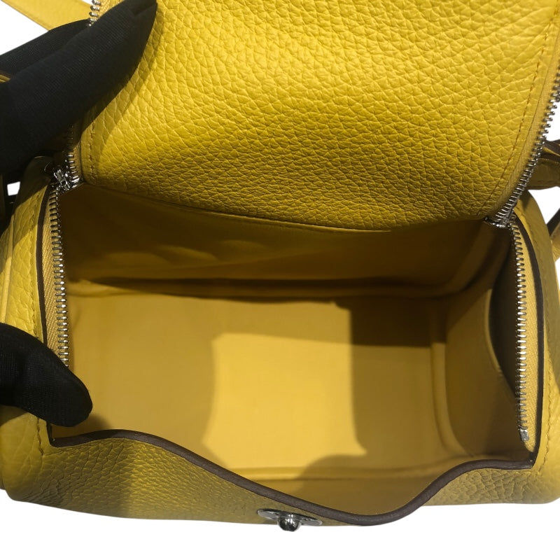 エルメス HERMES リンディミニ W刻 ジョーヌナプル トリヨン レディース ショルダーバッグ