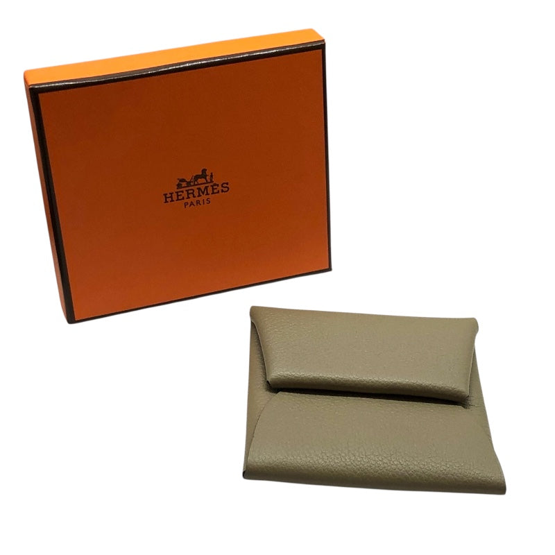 エルメス HERMES バスティア W刻 ベージュマルファ エバーカラー レディース コインケース
