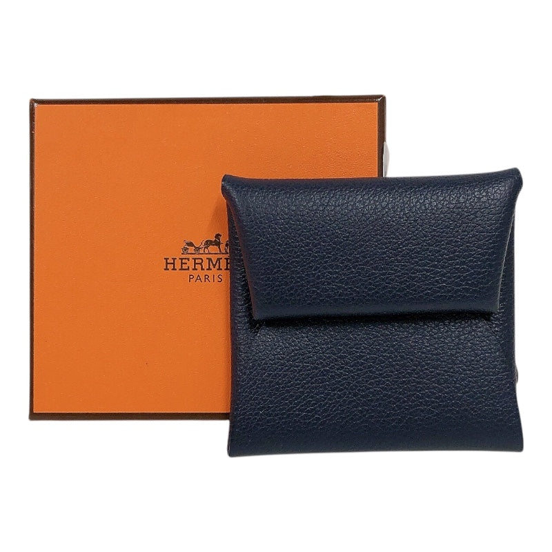 エルメス HERMES バスティア W刻印　(2024年製) ブルーインディゴ ヴォーエプソン レディース コインケース