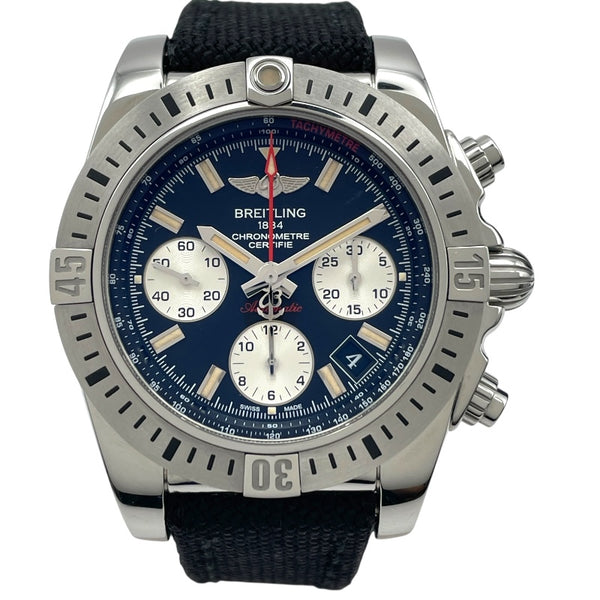 ブライトリング BREITLING クロノマット エアボーン AB0144 ブラック SS 自動巻き メンズ 腕時計