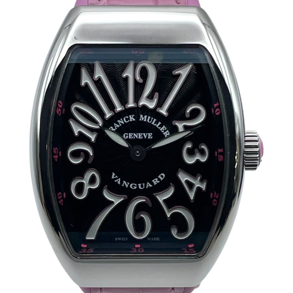 フランク・ミュラー FRANCK MULLER ヴァンガード V32QZACRS ブラック SS/ラバーベルト クオーツ メンズ 腕時計