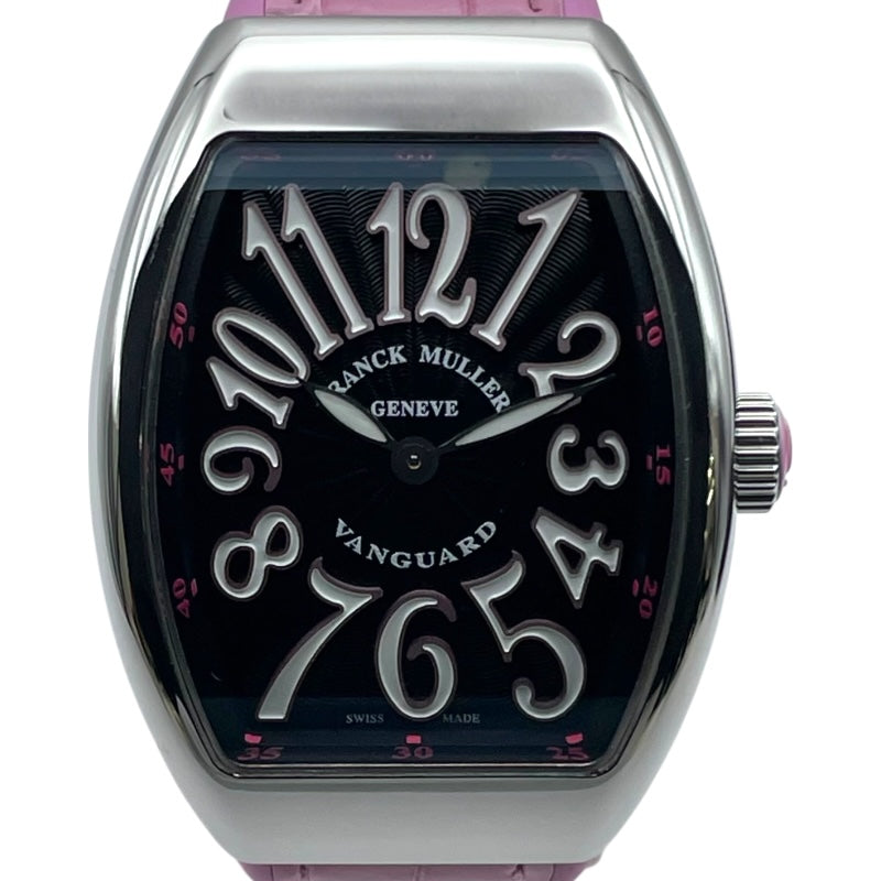 フランク・ミュラー FRANCK MULLER ヴァンガード V32QZACRS ブラック SS/ラバーベルト クオーツ メンズ 腕時計