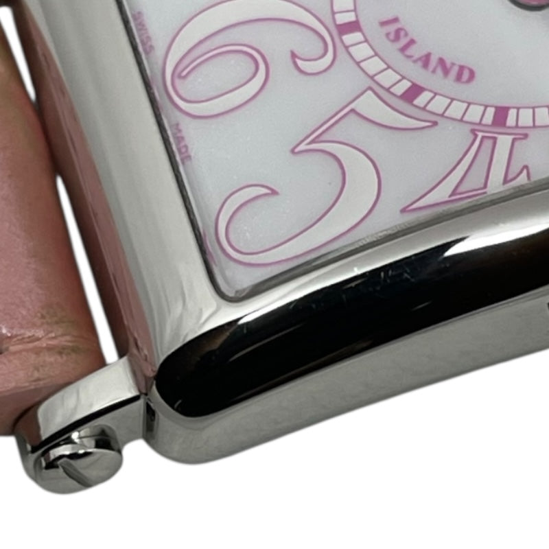 フランク・ミュラー FRANCK MULLER ロングアイランド momo2 日本500本限定 902QZJA シルバー SS/革ベルト（社外品） クオーツ レディース 腕時計