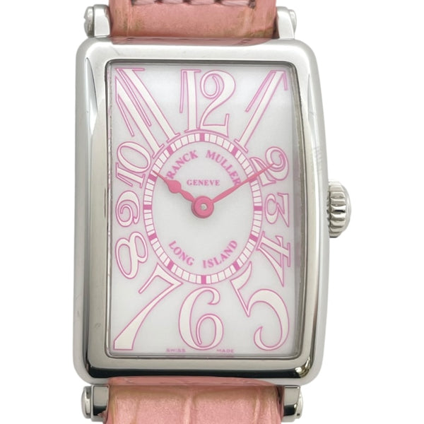 フランク・ミュラー FRANCK MULLER ロングアイランド momo2 日本500本限定 902QZJA シルバー SS/革ベルト（社外品） クオーツ レディース 腕時計