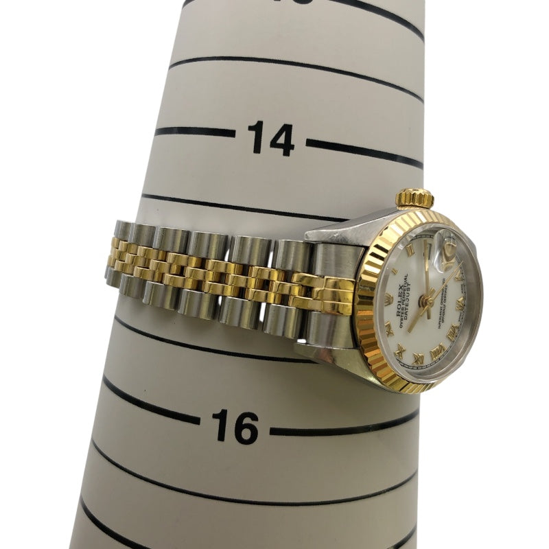 ロレックス ROLEX デイトジャスト 69173 ホワイト K18YG/SS レディース 腕時計