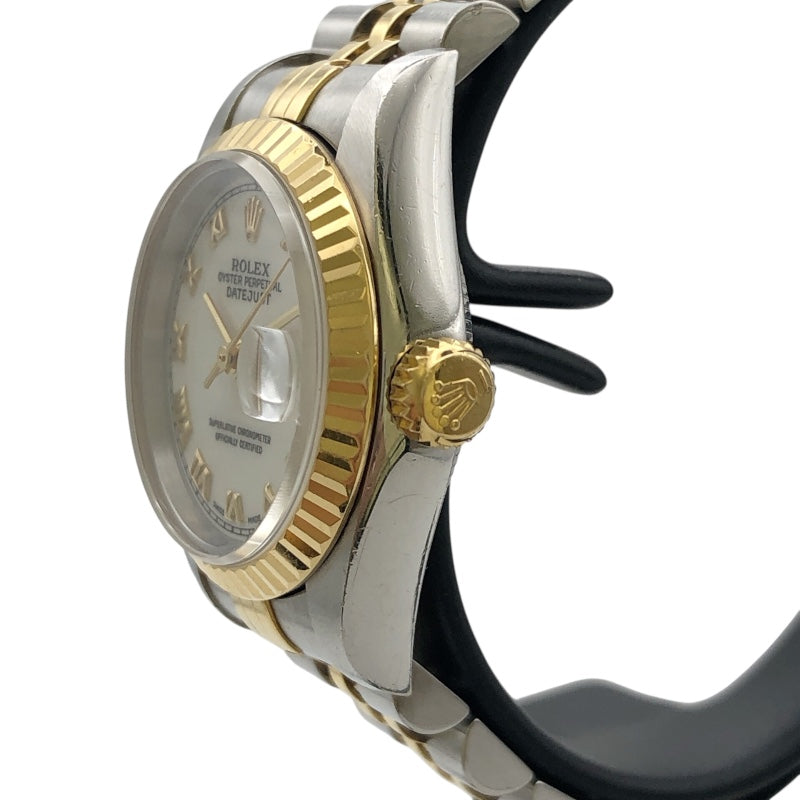 ロレックス ROLEX デイトジャスト 69173 ホワイト K18YG/SS レディース 腕時計