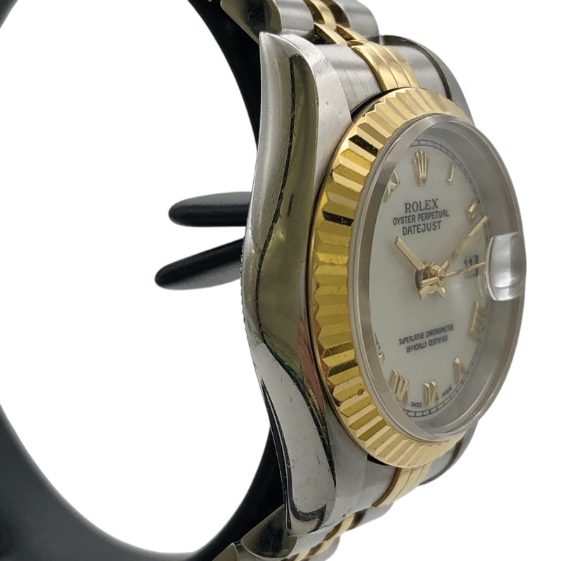 ロレックス ROLEX デイトジャスト 69173 ホワイト K18YG/SS レディース 腕時計