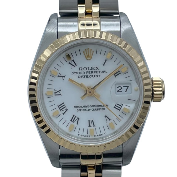 ロレックス ROLEX デイトジャスト 69173 ホワイト K18/SS レディース 腕時計