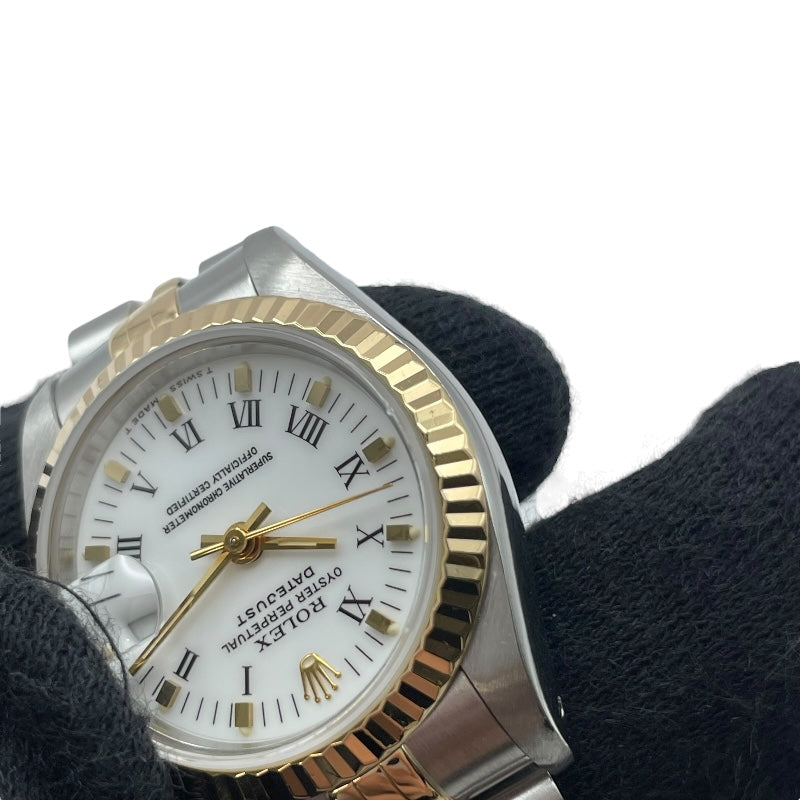 ロレックス ROLEX デイトジャスト 69173 ホワイト K18/SS レディース 腕時計