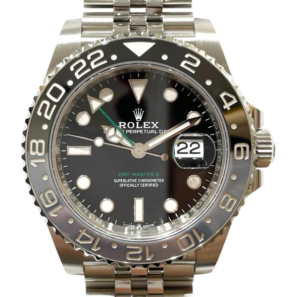 ロレックス ROLEX GMTマスターⅡ 126710GRNR ブラック SS 自動巻き メンズ 腕時計