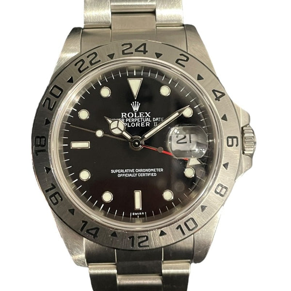 ロレックス ROLEX エクスプローラー2　A番 16570 ブラック SS 自動巻き メンズ 腕時計