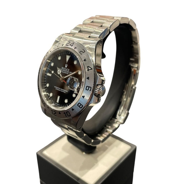 ロレックス ROLEX エクスプローラー2　A番 16570 ブラック SS 自動巻き メンズ 腕時計