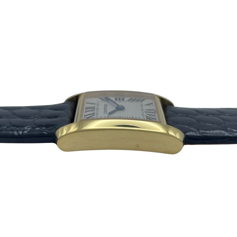 カルティエ Cartier タンクフランセーズSM W5000256 ホワイト K18YG レディース 腕時計