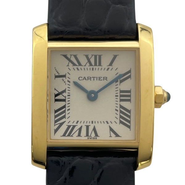 カルティエ Cartier タンクフランセーズSM W5000256 ホワイト K18YG レディース 腕時計
