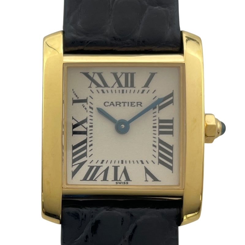 カルティエ Cartier タンクフランセーズSM W5000256 ホワイト K18YG レディース 腕時計