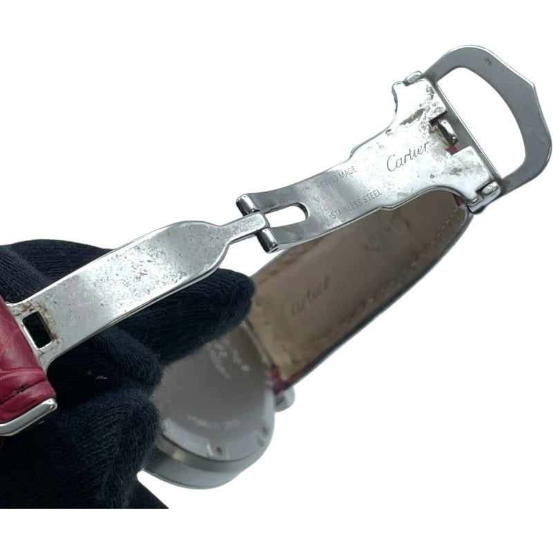 カルティエ Cartier パシャC メリディアン 2004年クリスマス限定モデル W3107099 ピンクシェル SS/革ベルト 自動巻き ユニセックス 腕時計