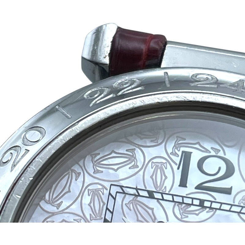 カルティエ Cartier パシャC メリディアン 2004年クリスマス限定モデル W3107099 ピンクシェル SS/革ベルト 自動巻き ユニセックス 腕時計