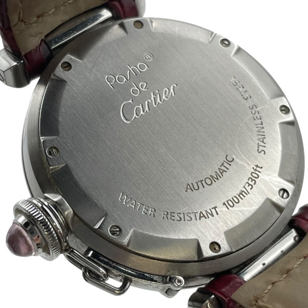 カルティエ Cartier パシャC メリディアン 2004年クリスマス限定モデル W3107099 ピンクシェル SS/革ベルト 自動巻き ユニセックス 腕時計