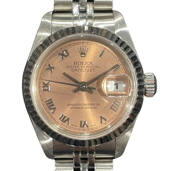 ロレックス ROLEX デイトジャスト 79174 ピンク SS×WG レディース 腕時計