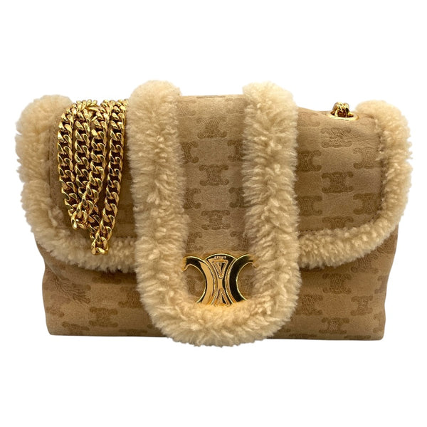 完売品 新品未使用 セリーヌCELINE チャーム ファー セリーヌ CELINE ヴィクトリア ファー レディース ショルダーバッグ