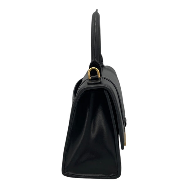 バレンシアガ BALENCIAGA アワーグラス XS 592833 ブラック レザー レディース ショルダーバッグ