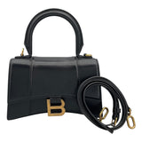 バレンシアガ BALENCIAGA アワーグラス XS 592833 ブラック レザー レディース ショルダーバッグ