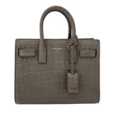 サンローラン SAINT LAURENT サックドジュール ナノ 340778 グレー 型押しレザー レディース ショルダーバッグ
