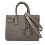サンローラン SAINT LAURENT サックドジュール ナノ 340778 グレー 型押しレザー レディース ショルダーバッグ