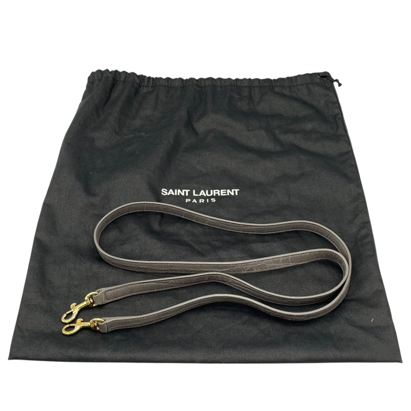 サンローラン SAINT LAURENT サックドジュール ナノ 340778 グレー 型押しレザー レディース ショルダーバッグ