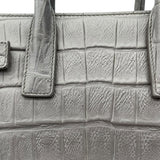 サンローラン SAINT LAURENT サックドジュール ナノ 340778 グレー 型押しレザー レディース ショルダーバッグ