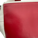 バレンシアガ BALENCIAGA ネイビーカバス S 339933 ベージュ/レッド キャンバス レディース トートバッグ