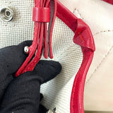バレンシアガ BALENCIAGA ネイビーカバス S 339933 ベージュ/レッド キャンバス レディース トートバッグ