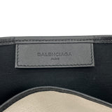 バレンシアガ BALENCIAGA ネイビーカバスS 339933 アイボリーxブラック キャンバス/レザー レディース トートバッグ