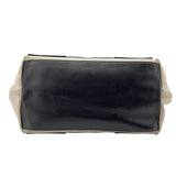 バレンシアガ BALENCIAGA ネイビーカバスS 339933 アイボリーxブラック キャンバス/レザー レディース トートバッグ