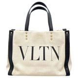ヴァレンティノ VALENTINO スタッズトート アイボリー キャンバス レディース トートバッグ