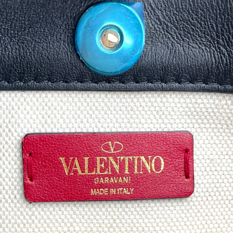 ヴァレンティノ VALENTINO スタッズトート アイボリー キャンバス レディース トートバッグ