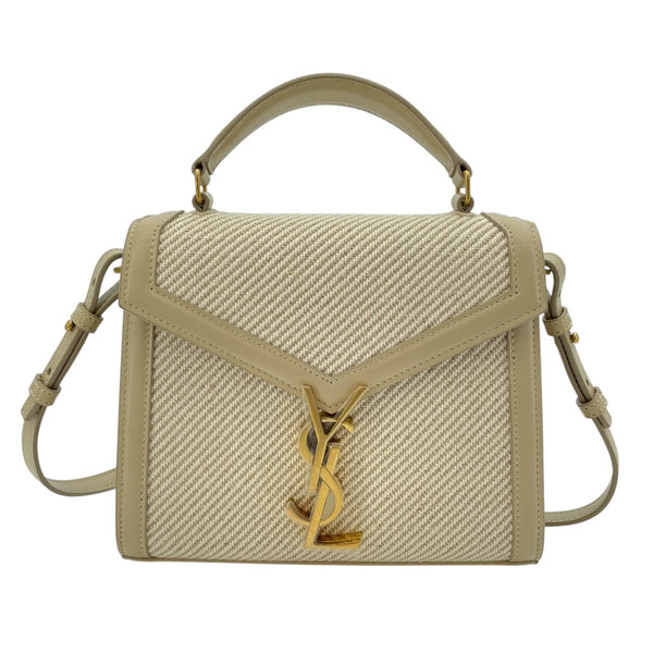 サンローラン SAINT LAURENT カサンドラトップハンド 623930 ベージュ キャンバス レディース ショルダーバッグ