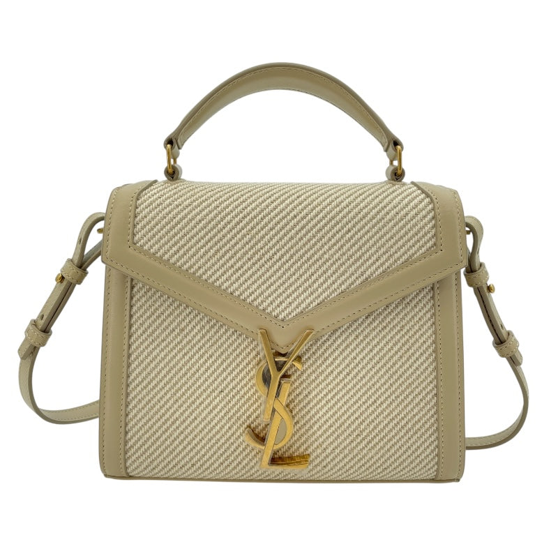 サンローラン SAINT LAURENT カサンドラトップハンド 623930 ベージュ キャンバス レディース ショルダーバッグ