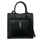 サンローラン SAINT LAURENT アップタウンスモール 561203 ブラック クロコ型押しカーフ レディース ショルダーバッグ