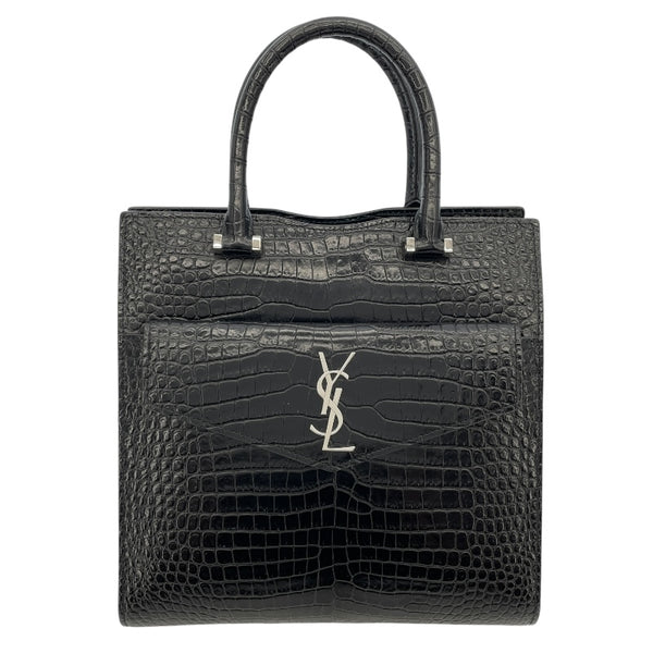 サンローラン SAINT LAURENT アップタウンスモール 561203 ブラック クロコ型押しカーフ レディース ショルダーバッグ