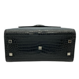 サンローラン SAINT LAURENT アップタウンスモール 561203 ブラック クロコ型押しカーフ レディース ショルダーバッグ