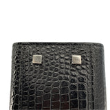 サンローラン SAINT LAURENT アップタウンスモール 561203 ブラック クロコ型押しカーフ レディース ショルダーバッグ