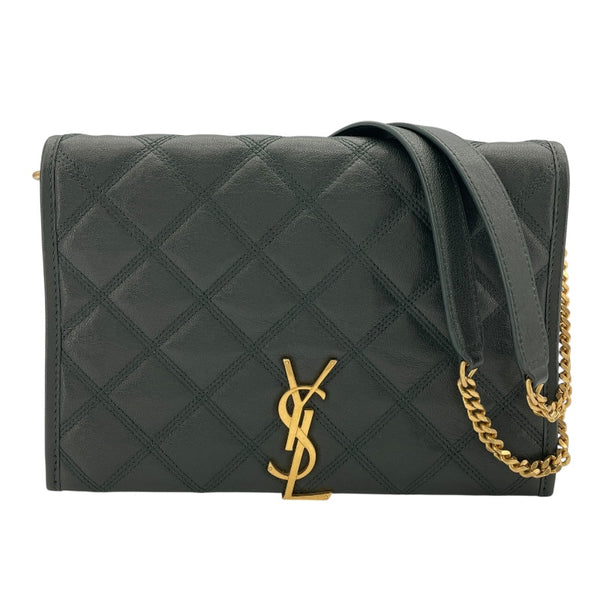 サンローラン SAINT LAURENT カサンドラショルダー 629246 グリーン レザー レディース ショルダーバッグ
