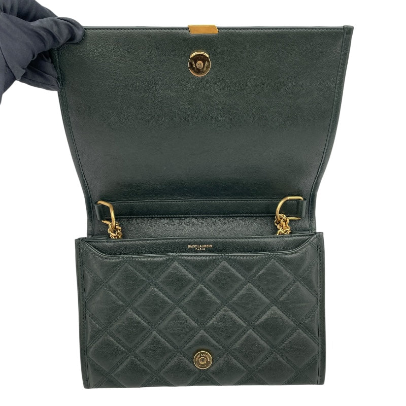 サンローラン SAINT LAURENT カサンドラショルダー 629246 グリーン レザー レディース ショルダーバッグ