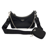 プラダ PRADA リナイロンショルダー 1BH204 ブラック ナイロン レディース ショルダーバッグ