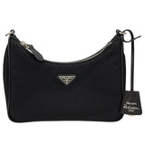 プラダ PRADA リナイロンショルダー 1BH204 ブラック ナイロン レディース ショルダーバッグ