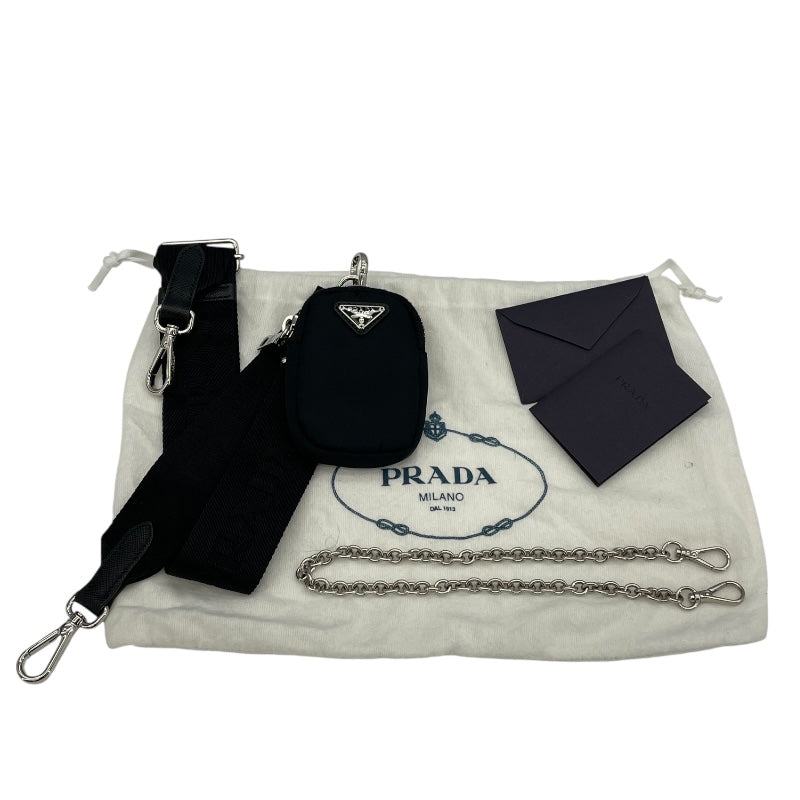 プラダ PRADA リナイロンショルダー 1BH204 ブラック ナイロン レディース ショルダーバッグ